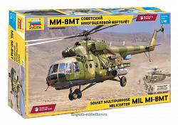 Сборная модель из пластика Советский многоцелевой вертолет «Ми-8МТ» (1:48) Звезда