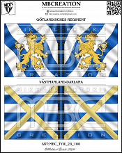 Знамена, 28 мм, Тридцатилетняя война (1618-1648), Швеция, Пехота - фото