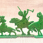 Князь Асыка и его люди (6 шт., пластик, зелено-золотой), 54 мм, Воины и битвы