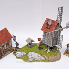 Масштабная модель в сборе и окраске Мельница, 1:56, Средневековый город