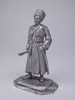 Миниатюра из олова 094 РТ Казак с плеткой, 1914, 54 мм, Ратник