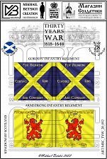 Знамена, 28 мм, Тридцатилетняя война (1618-1648), Шотландия, Пехота - фото