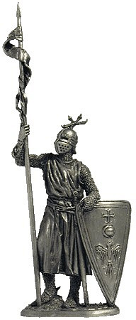Миниатюра из металла 112. Средневековый рыцарь, конец XII- начало XIII вв. EK Castings