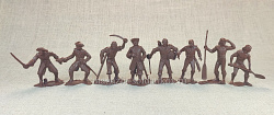 Солдатики из пластика Карибские пираты, набор из 8 фигур, 65 мм АРК моделc