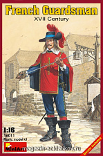 16011 Французский гвардеец XVII в.,  MiniArt (1/16)