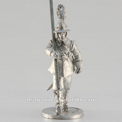 Сборная миниатюра из металла Пикинёр,идущий 28 мм, Аванпост - фото