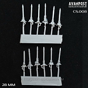 Шпаги Тридцатилетней войны, набор 01, 28 мм, Аванпост - фото