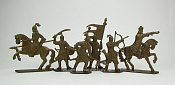Солдатики из пластика Казахское ханство (без упаковки, 6 шт, темная бронза) 52 мм, История в фигурках - фото