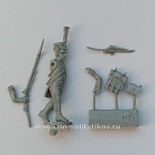 Сборная миниатюра из смолы Гренадер в кивере, в атаке, Франция, 28 мм, Аванпост
