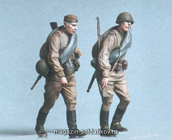 Сборная миниатюра из смолы Т 35038 Советская пехота №2. Курск 1943. Две фигуры. 1/35 Tank