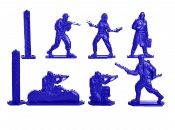 Солдатики из пластика Нарушители. Серия «Граница», 54 мм (6+2 шт, цвет-синий, в кор), Воины и битвы - фото
