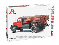 Сборная модель из пластика ИТ Пожарный автомобиль Opel Blitz Fire Truck (1/24) Italeri (3966) (3966)