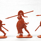 Солдатики из пластика Воины древней Эллады, набор №1 (12 шт, терракотовый) 52 мм, Солдатики ЛАД