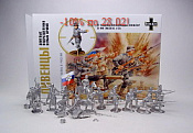 Фигурки из металла Ливенцы. Элитные подразделения Белых Армий, 28 мм, набор из 20 фигур - фото