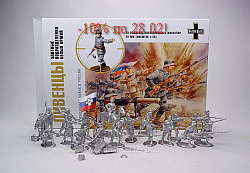 Фигурки из металла Ливенцы. Элитные подразделения Белых Армий, 28 мм, набор из 20 фигур