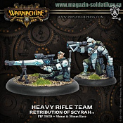 Сборная миниатюра из металла PIP 35038 Retribution of Scyrah Heavy Rifle Team Weapon Crew Unit BLI Warmachine - фото