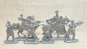 Солдатики из пластика Барон Аделин 54 мм (6 шт., серебряный, пластик, в КОРОБКЕ) Воины и битвы - фото