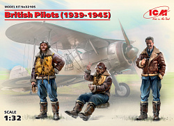 Сборные фигуры из пластика Фигуры, Пилоты ВВС Великобритании (1939-1945 г.), 1:32, ICM