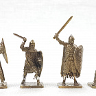 Солдатики из металла Русичи (наб. 6 шт,) 40 мм, Бронзовая коллекция