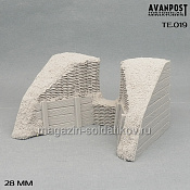 Сборная миниатюра из смолы Артиллерийская позиция, 28 мм, Аванпост - фото