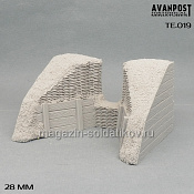 Сборная миниатюра из смолы Артиллерийская позиция, 28 мм, Аванпост - фото