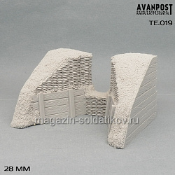 Сборная миниатюра из смолы Артиллерийская позиция, 28 мм, Аванпост (ТЕ019) (ТЕ019)