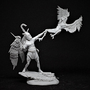 Сборная миниатюра из смолы Схватка с гарпией, 54 мм, TRILOKA miniatures - фото