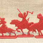 Князь Асыка и его люди (6 шт.,пластик, рубин), 54 мм, Воины и битвы