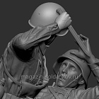 Сборная фигура из смолы Схватка красноармейца с солдатом Вермахта. 1941-42 г., 1:35, SOGA miniatures (SM 3018) (SM 3018)