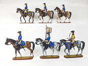 МСПОШ1013 Упландский кавалерийский полк на параде, Армия Карла XII, XVIII век, 1:32