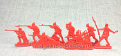 Солдатики из пластика Красная армия. Пехота в обороне (8 шт, красный, пластик) 54 мм, Воины и битвы - фото