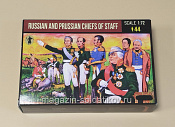 Солдатики из пластика Русское и прусское главнокомандование(1/72) Strelets - фото