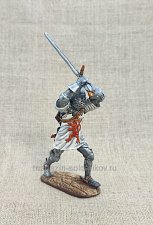 Миниатюра из олова Европейский рыцарь Джон де Люксембург, 54 мм, Большой полк - фото