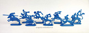 Солдатики из пластика Барон де Зай (8 шт, голубой металлик), Солдатики ЛАД - фото