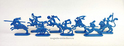Солдатики из пластика Барон де Зай (8 шт, голубой металлик), Солдатики ЛАД