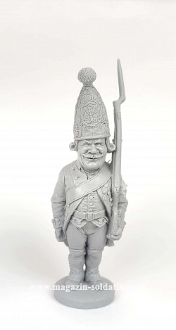 Сборная миниатюра из смолы Полк веселых человечков. Гренадер, 1799 г, 75 мм, Баталия миниатюра