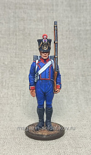 Французский легкий пехотинец, 1813 год, 54 мм в росписи - фото
