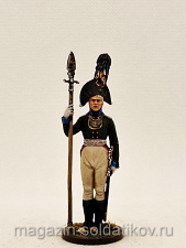 Миниатюра из олова Обер-офицер мушкетерского полка. Россия 1804-06 гг, Студия Большой полк - фото
