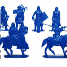 Солдатики из пластика Барон Манфре и его люди, 54 мм (6 шт, цвет-синий, в коробке), Воины и битвы