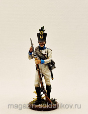 Миниатюра из олова Рядовой 4-го пехотного полка «Хох унд Дойчмейстер». Австрия, Студия Большой полк - фото