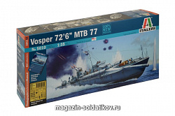 Сборная модель из пластика ИТ VOSPER 72"6МТВ 77 Торпедный катер (1/35) Italeri