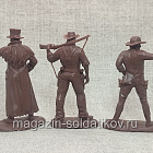 Солдатики из мягкого резиноподобного пластика Ковбои №4, набор 6 шт, 1/32 Soldiers. Есть
