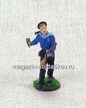 Краснофлотец с автоматом ППШ и гранатой РПГ- 40, 1943-45 гг. СССР, 54 мм - фото