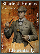 Сборная миниатюра из смолы Sherlok Holmes (Elementarily) 1/9, Legion Miniatures - фото