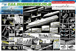 Сборная модель из пластика Д Авианосец USS Independence CVL-22 (1/350) Dragon