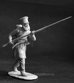 Сборная миниатюра из смолы Урядник (ратник) Владимирского ополчения, Россия 1812-14 гг., 54 мм, Chronos miniatures (CHM-54392) (CHM-54392)