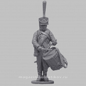 Сборная миниатюра из смолы Батальонный барабанщик гренадёрского полка 1808-1812 гг, 28 мм, Аванпост - фото