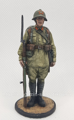 Миниатюра в росписи Боец РККА, 1937-1941 гг, 54 мм (НФ0057.14.01.54) (НФ0057.14.01.54)