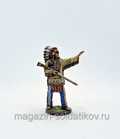 Миниатюра из олова Идейский воин Северная Америка, 54 мм, Студия Большой полк - фото