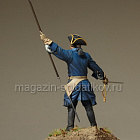 Сборная фигура из смолы SM 75-003 Офицер шведской пехоты. Северная Война 1700-1721, 75 мм, SOGA miniatures